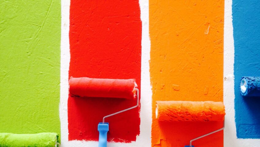 colourful paint swatches