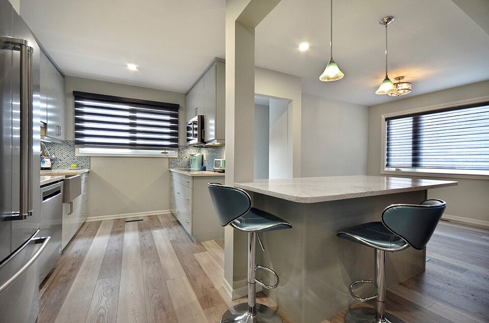 Columbus Crescent - Main Floor Renovations Winnipeg - Winnipeg Kitchen Renovations - All Canadian Renovations Ltd.